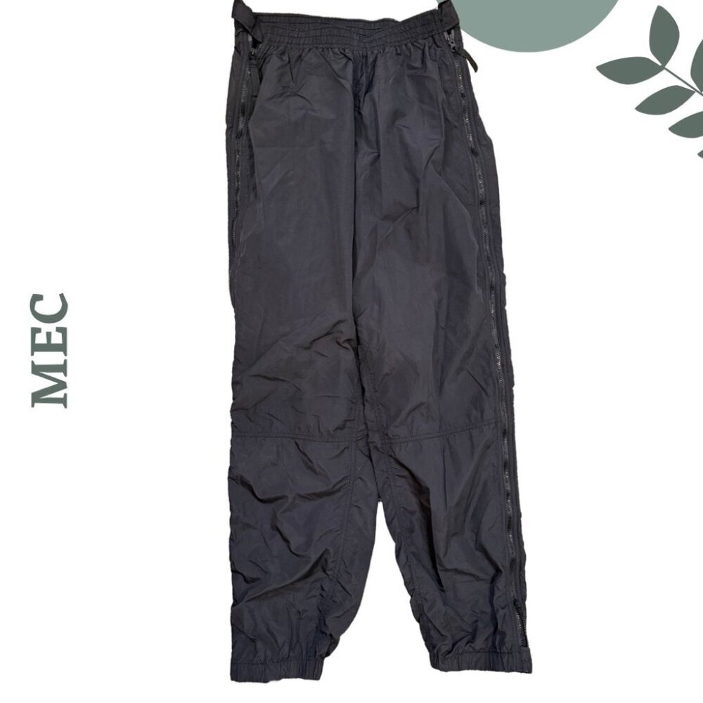 Mountain Equipment Co-op Lightweight Nylon Track Pants | Side Zippers |Size XL